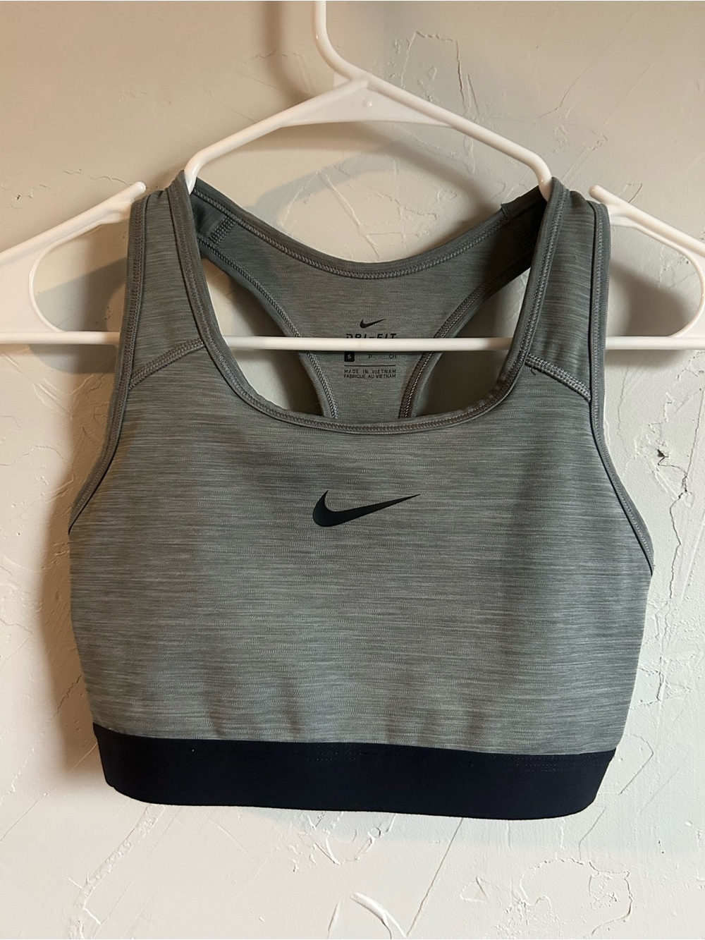 Nike Gray Sports Bra with Black Underband